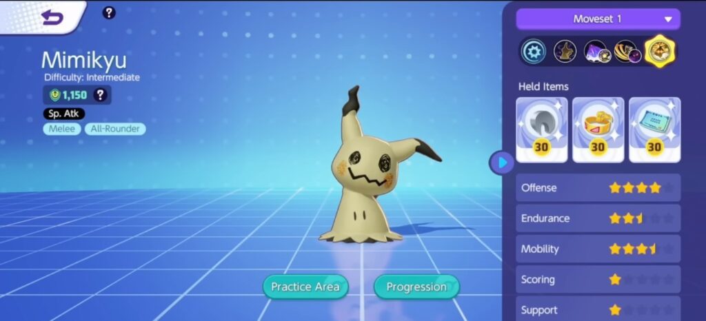 Mimikyu Stats UNITE