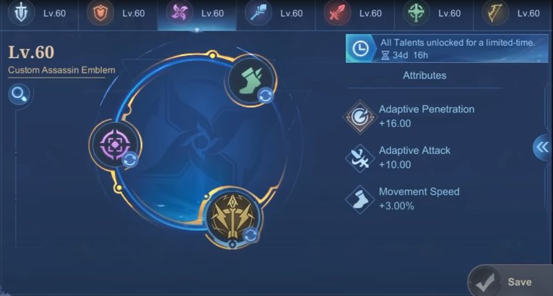 Mobile Legends Layla Emblem Setup