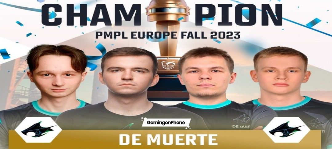 PUBG Mobile Pro League (PMPL) Europe Fall 2023 champion De Muerte cover