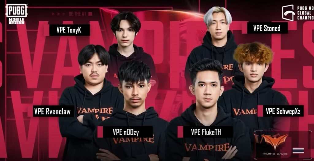 Vampire Esports PMGC 2023 team