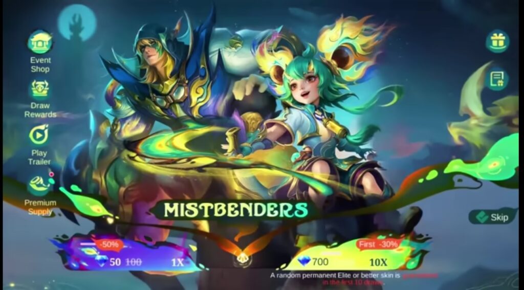 Mobile Legends Patch 1.8.30 Update, Mobile Legends Mistbenders skins