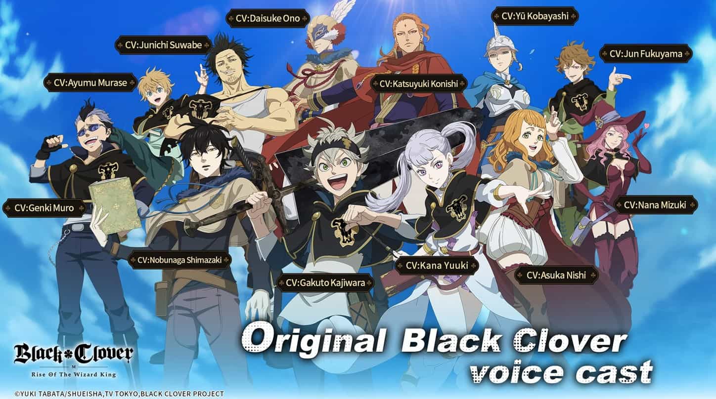 Black Clover M: Rise of the Wizard King Original Black Clover Voice Cast