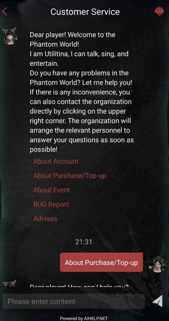 Phantom Blade Executioners Chat Support