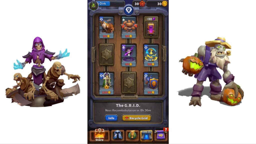 Warcraft Rumble GRID shop