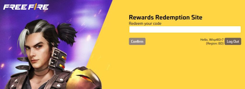 Free Fire MAX redemption site