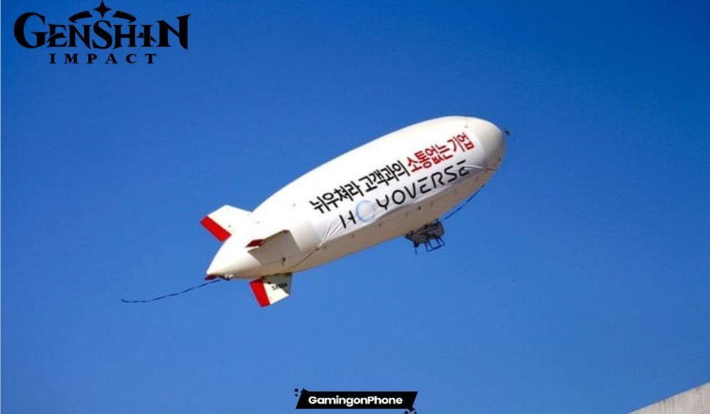 Hoyoverse Airship protest Genshin Impact game cover