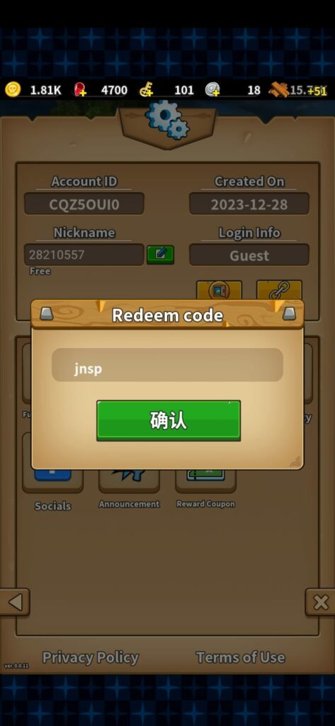 Tale of Sword - Idle RPG free redeem codes center