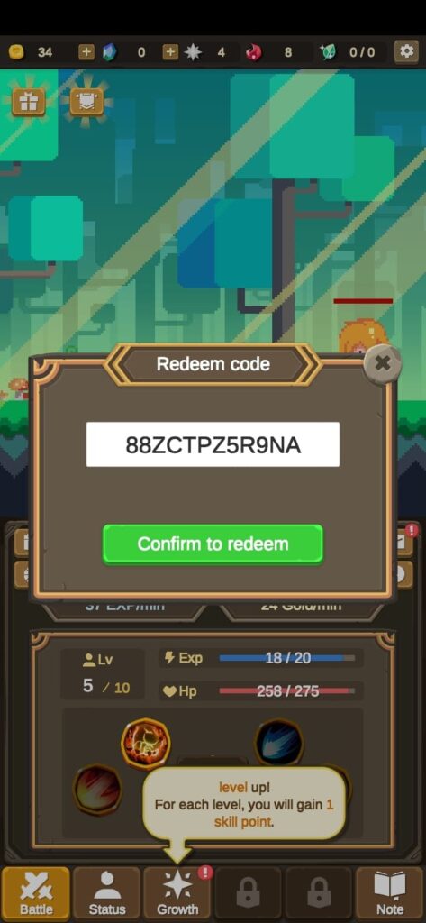 Tiny Pixel Knight Idle RPG free codes redemption center