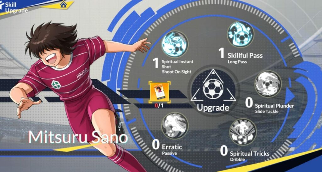 captain tsubasa ace player skill upgrade