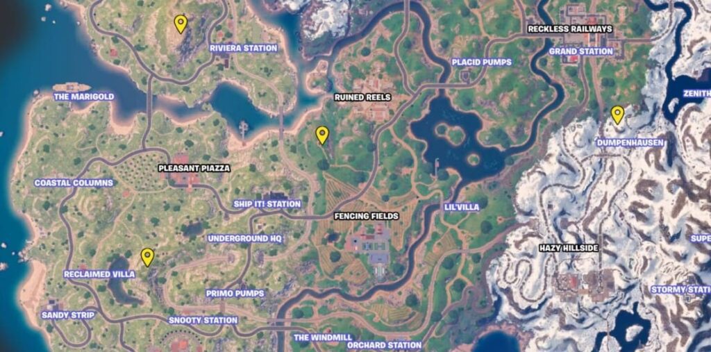 Fortnite Chapter 5 Season 1 Forecast Tower locations