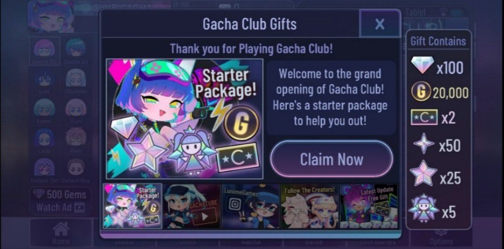Gacha Club free redeem codes - Gifts