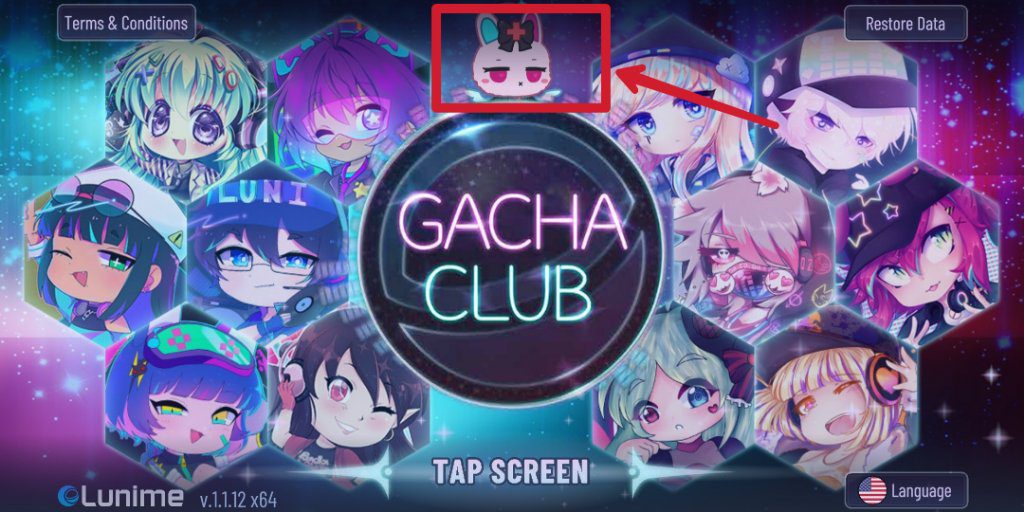 Gacha Club Usalina at the Start Screen