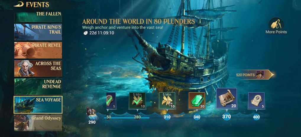 Sea of Conquest Pirate War events