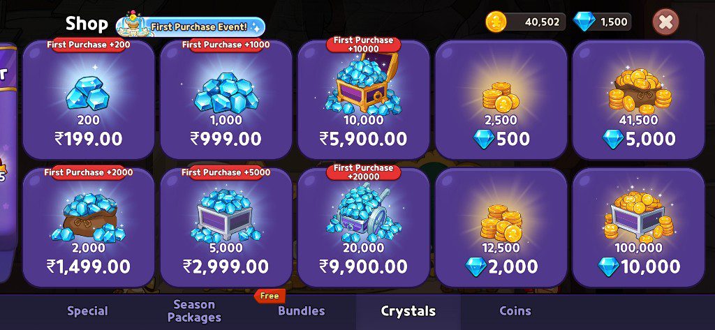 Cookie Run Witch's Castle currencies