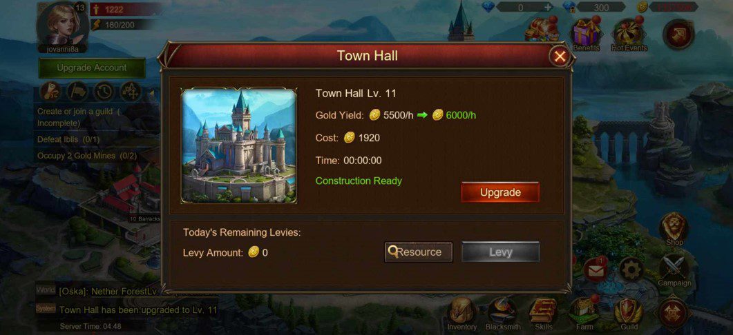 Wartune Ultra Town Hall