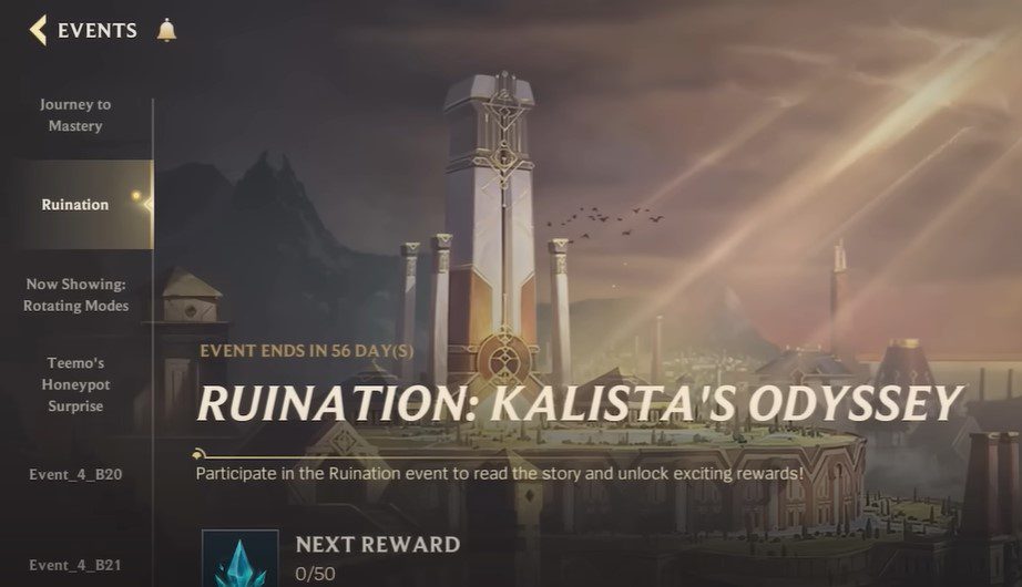 Ruination Event Kalista Odeyssey