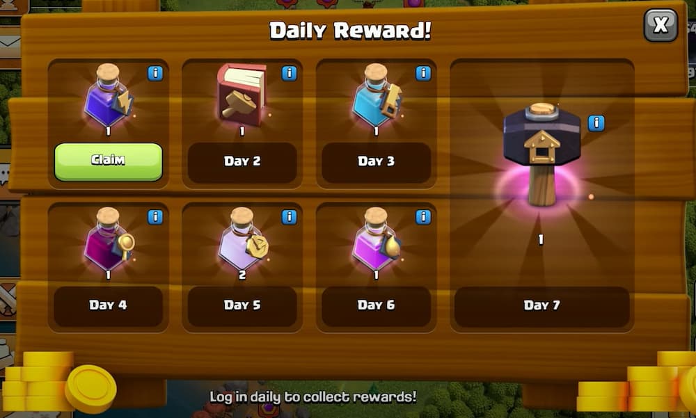 Clash of Clans Streak Event rewards