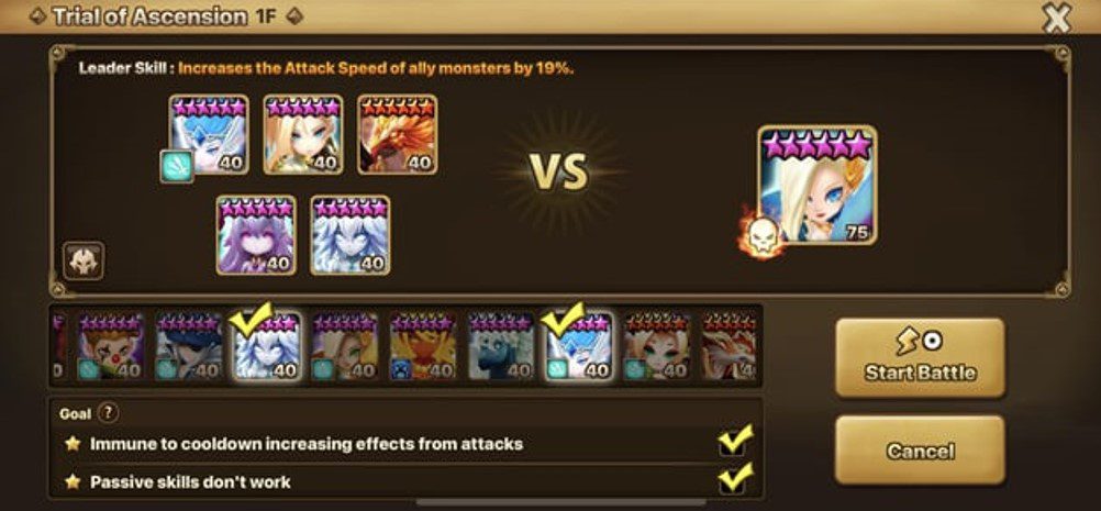 Summoners War: Sky Arena Arena Trial of Ascension
