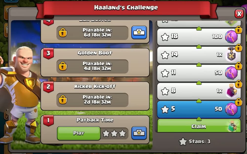 Clash of Clans Payback time rewards