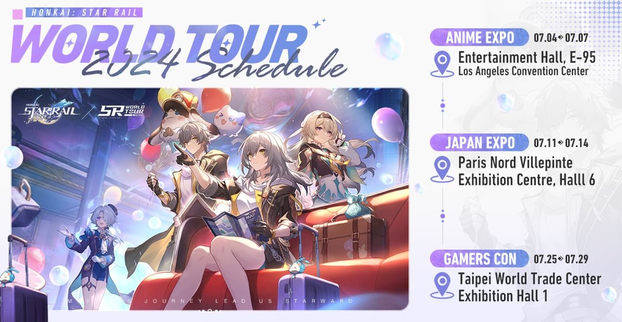 Honkai Star Rail World Tour 2024 locations