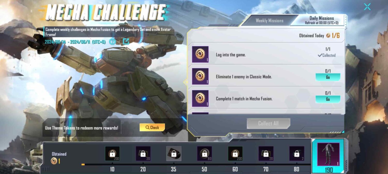 PUBG Mobile Mecha Challenge event