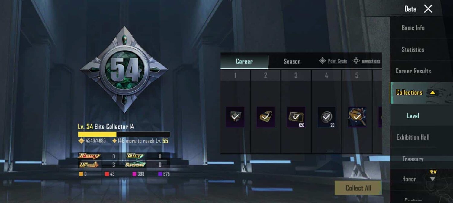 PUBG Mobile or BGMI Collections Rank Rewards