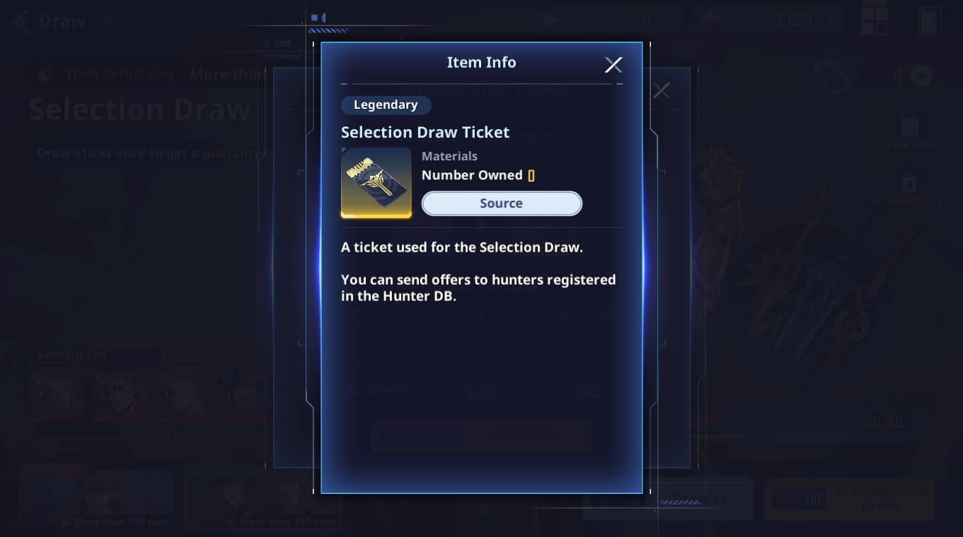 Solo Leveling Arise Selection Draw Ticket