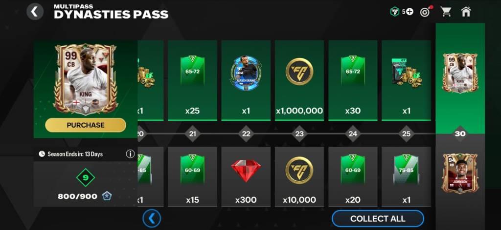 FC Mobile Dynasties Event Pass