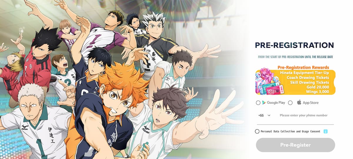 Haikyu!! TOUCH THE DREAM, the mobile game adaptation of the popular anime opens pre-registration in the SEA region