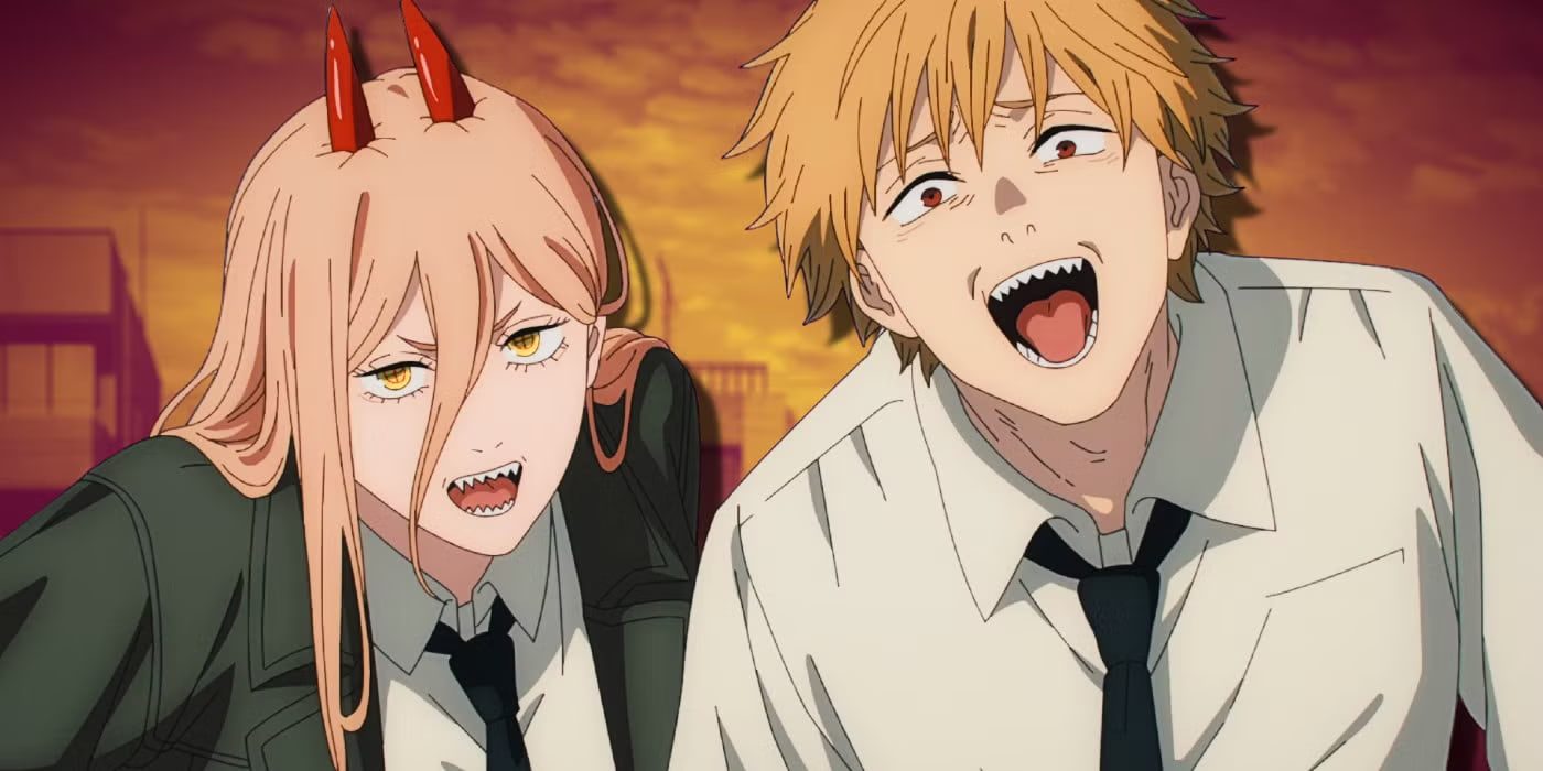 What is Chainsaw Man about, Denji and Power laughing in Chainsaw Man