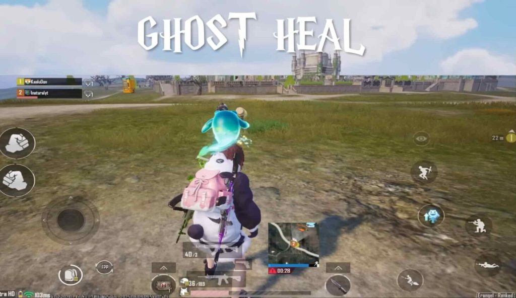 Self-healing ability of Ghosty in PUBG Mobile 4.0 beta