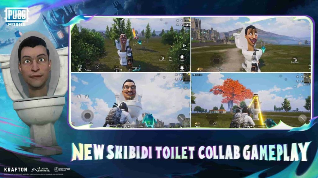 PUBG Mobile x Skibidi Toilet collaboration gameplay