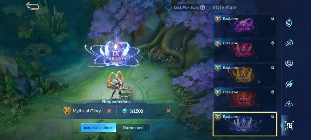 Flex Exclusive Paragon Style Plate and Battlefield Effects, MLBB