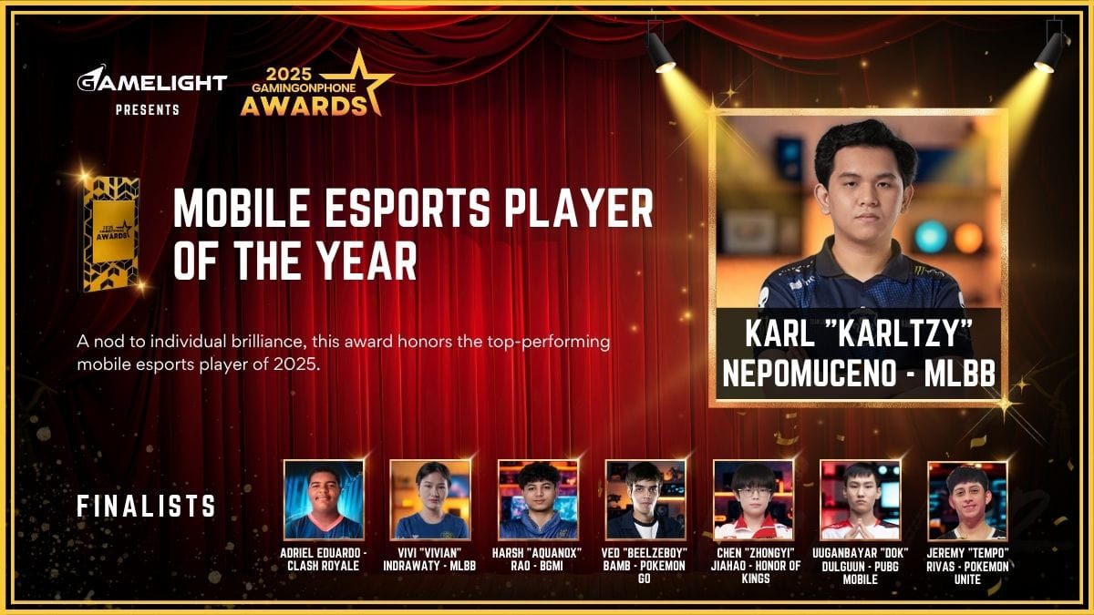 GamingonPhone Awards 2025 Mobile Esports Player Of The Year, Mobile Esports Player of The Year