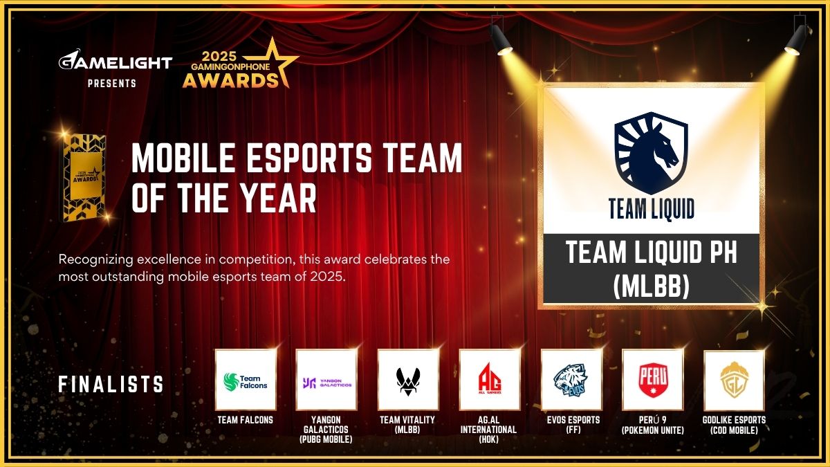 GamingonPhone Awards 2025 Mobile Esports Team Of The Year, Mobile Esports Team Of The Year