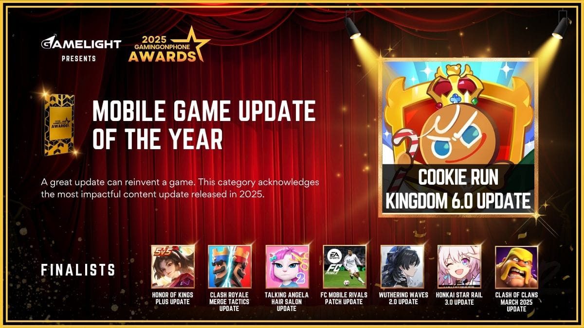 GamingonPhone Awards 2025 Mobile Game Update Of The Year, Mobile Game Update Of The Year