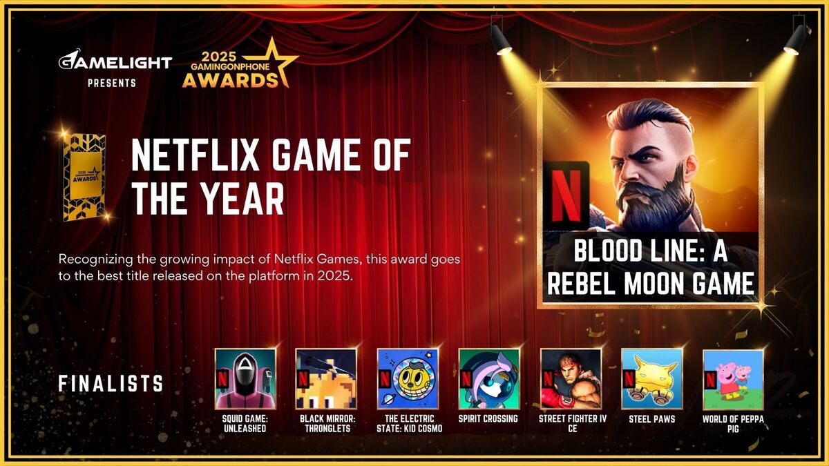 GamingonPhone Awards 2025 Netflix Game Of The Year, Netflix Game Of The Year