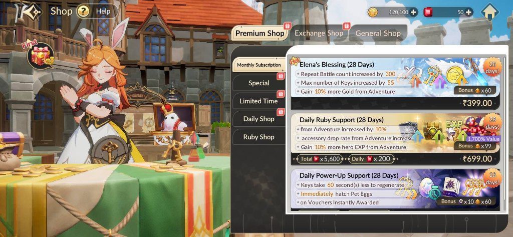 Seven Knights Re:BIRTH Shop