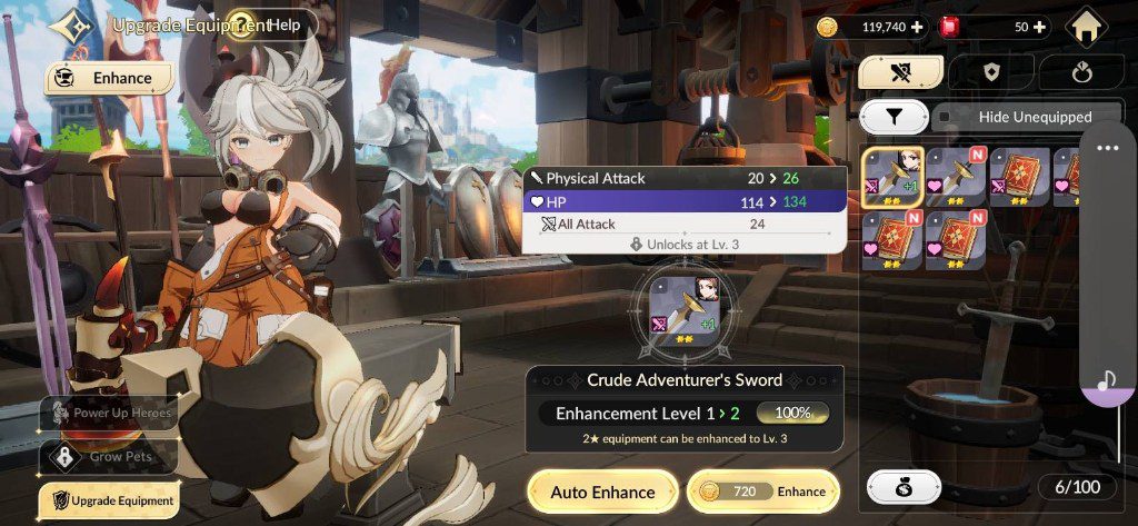 Seven Knights Re:BIRTH Upgrade Equipment
