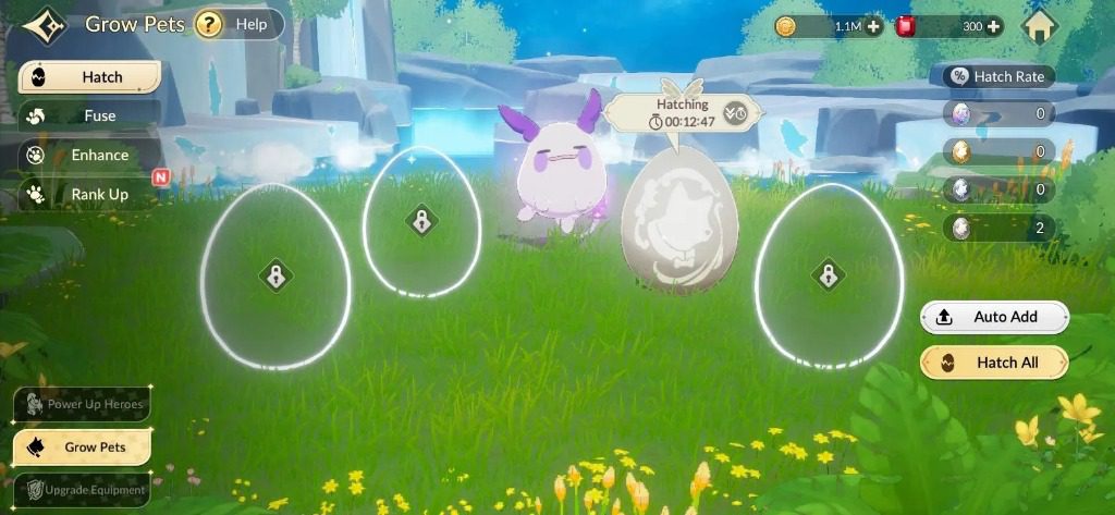 Hatch Pets in Seven Knights: ReBIRTH 
