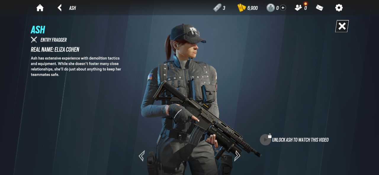 Ash Operator in Rainbow Six Mobile