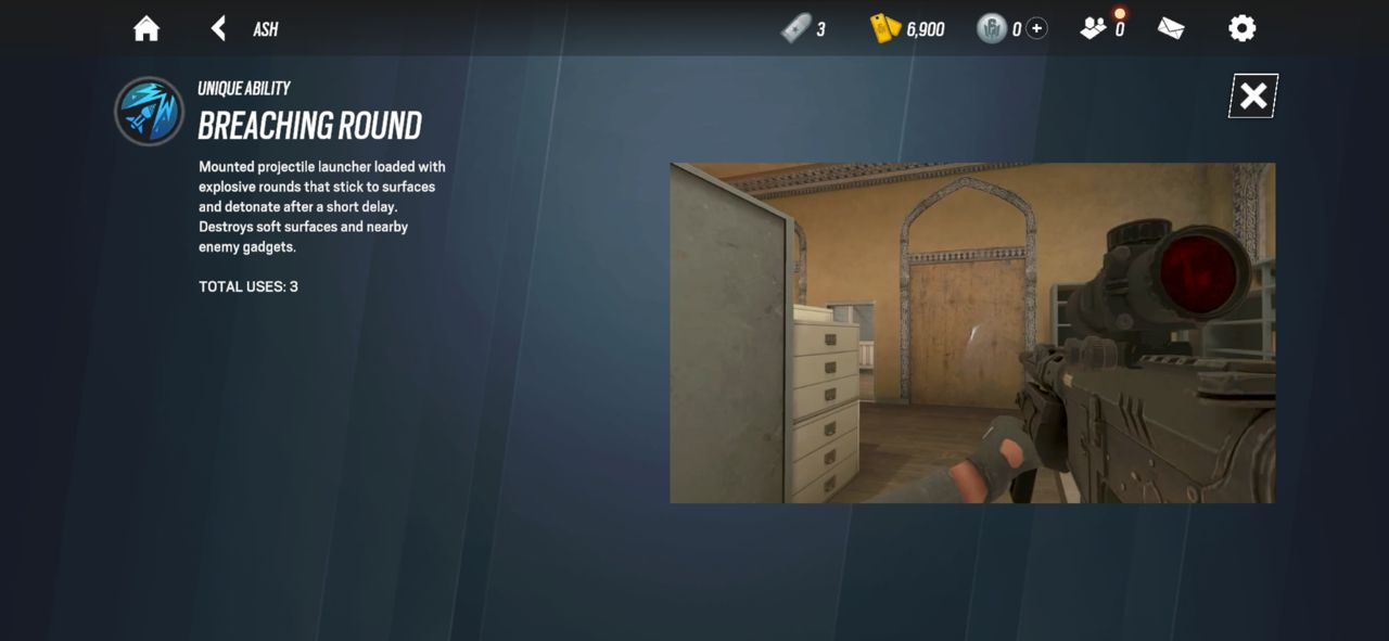 Breaching Round Unique Ability in Rainbow Six Mobile