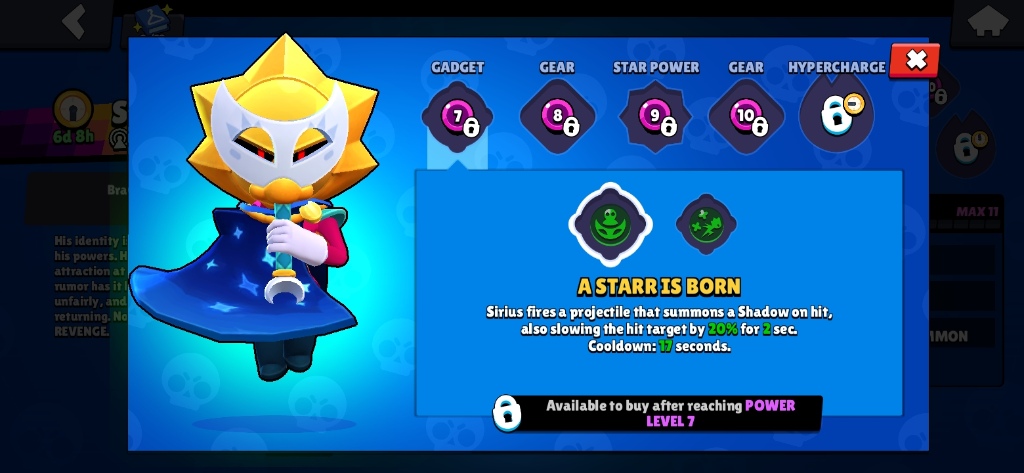 Sirius' A Starr Is Born Gadget, Brawl Stars