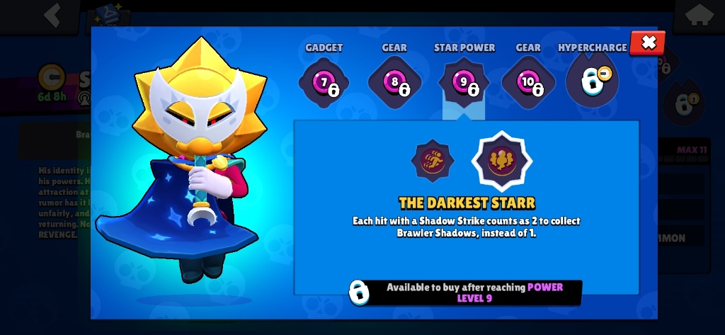 Sirius' The Darkest Starr Star Power, Brawl Stars