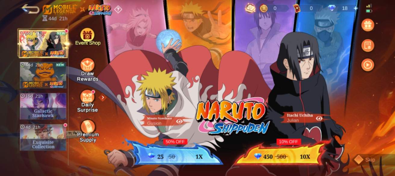 MLBB x Naruto Shippuden Collab Skins Draw Event