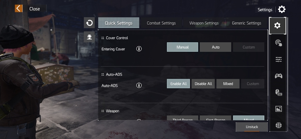 The Division Resurgence Gameplay Settings