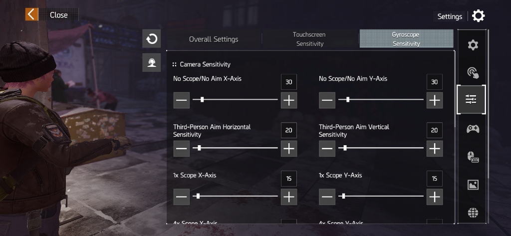 The Division Resurgence Gyroscope Settings