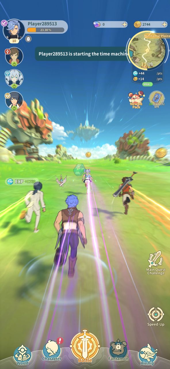 Team Gameplay in Fantamon Idle RPG