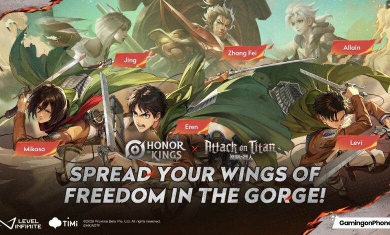 Honor of Kings x Attack o Titans Collaboration Cover