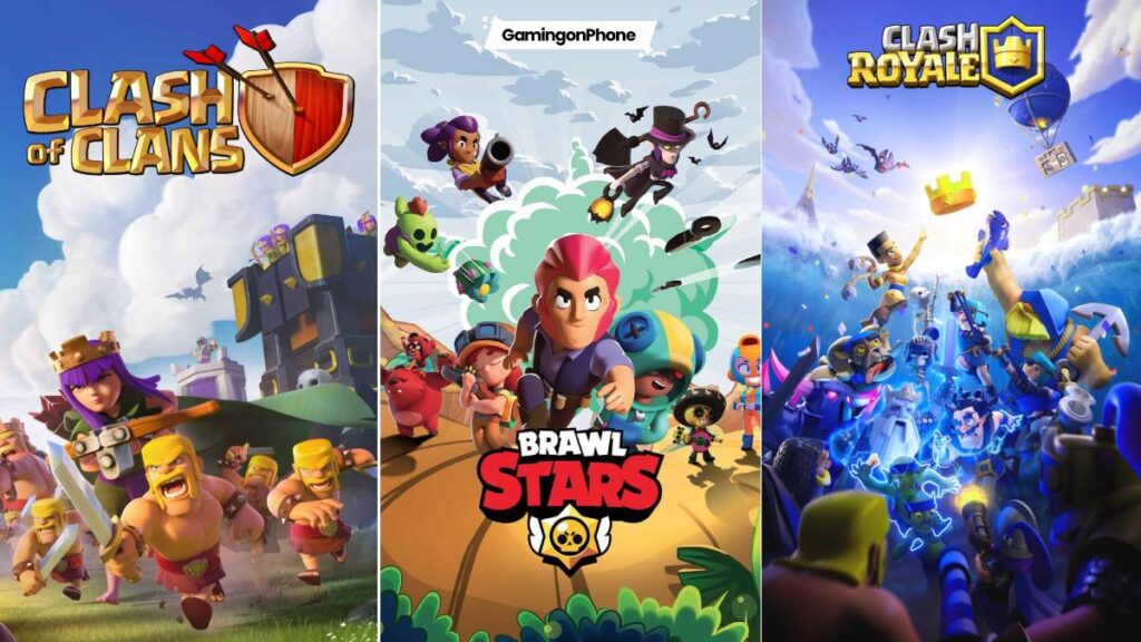 Clash of Clans, Clash Royale, and Brawl Stars